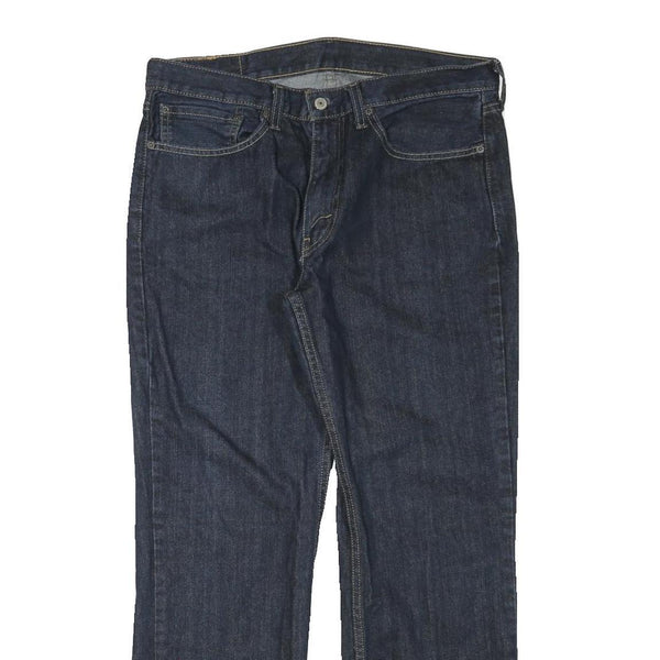 LEVI'S Mens Jeans Blue Regular Straight Denim Dark W33 L29 Zip Cotton Blend