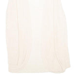 CHICOREE Womens Cream Open Front Plain Knit Pullover Jumper M Soft Casual