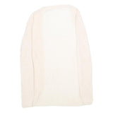 CHICOREE Womens Cream Open Front Plain Knit Pullover Jumper M Soft Casual