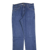 WRANGLER Mens Regular Blue Jeans Denim Medium W35 L38 Classic Cotton Blend Zip