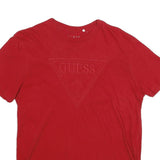 GUESS Mens Red Graphic T-Shirt M Short Sleeve Crew Neck Casual Cotton