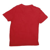 GUESS Mens Red Graphic T-Shirt M Short Sleeve Crew Neck Casual Cotton