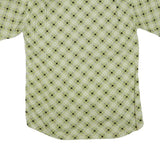 COLDOR Mens Green Checked Rayon Shirt M Lightweight Summer Casual Short Sleeve