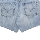 LEVI'S Womens Denim Blue Slim Straight Shorts L W36 Casual Cotton Blend