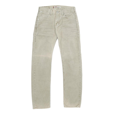 LEVI'S Mens Corduroy Beige Regular Straight Trousers W28 L32 Classic Casual