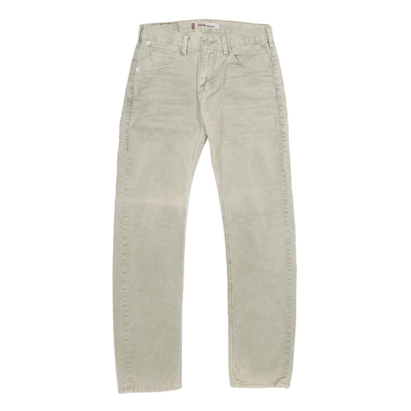 LEVI'S Mens Corduroy Beige Regular Straight Trousers W28 L32 Classic Casual