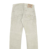 LEVI'S Mens Corduroy Beige Regular Straight Trousers W28 L32 Classic Casual