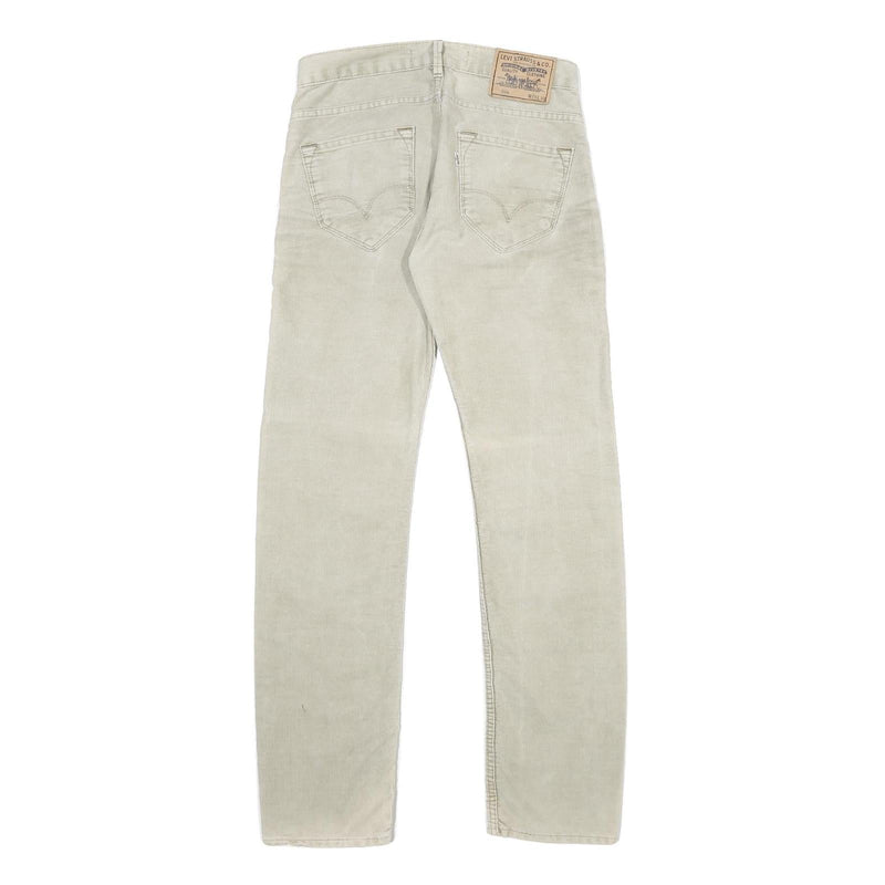 LEVI'S Mens Corduroy Beige Regular Straight Trousers W28 L32 Classic Casual