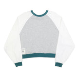 LEVI'S Womens Grey & White Sweatshirt Crew Neck L Cotton Blend Casual Pullover