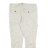 YES OR NO Womens Cotton Blend Cream Slim Tapered Trousers W34 L26 Cargo Pocket