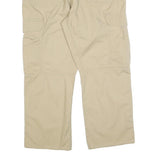CARHARTT Mens Beige Relaxed Cargo Trousers W36 L27 Cotton Blend Zip Pockets