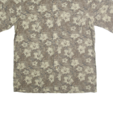COVINGTON Mens Beige Floral Cotton Shirt L Lightweight Comfortable Casual