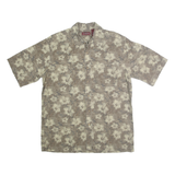 COVINGTON Mens Beige Floral Cotton Shirt L Lightweight Comfortable Casual