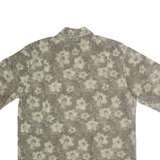 COVINGTON Mens Beige Floral Cotton Shirt L Lightweight Comfortable Casual