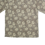 COVINGTON Mens Beige Floral Cotton Shirt L Lightweight Comfortable Casual