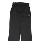 PUMA Womens Joggers Black UK 14 W30 L33 Polyester Blend Regular Fit Straight Leg
