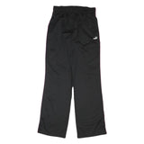 PUMA Womens Joggers Black UK 14 W30 L33 Polyester Blend Regular Fit Straight Leg