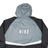 NIKE Mens Black & Grey Outdoor Jacket XL Polyester Blend Zip Hooded Plain