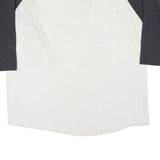 Mens Black & White Raiders Graphic Baseball T-Shirt XL 3/4 Sleeve Crew Neck
