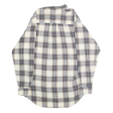 NAUTICA Mens Blue & Cream Check Shirt L Button Down Collar Long Sleeve Cotton