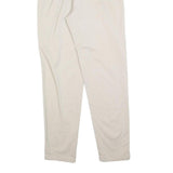 Womens Slim Beige Cotton Blend Trousers W26 L30 Zip Closure Stylish Fitted