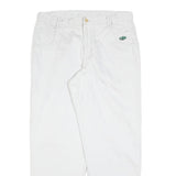 Mens Regular Fit White Cotton Blend Straight Jeans W34 L32 Casual Wear