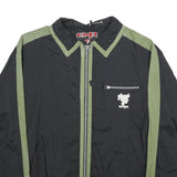 CMP Mens Black & Green Nylon Zip Jacket M Lightweight Sportswear