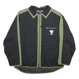 CMP Mens Black & Green Nylon Zip Jacket M Lightweight Sportswear