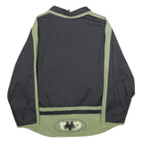 CMP Mens Black & Green Nylon Zip Jacket M Lightweight Sportswear