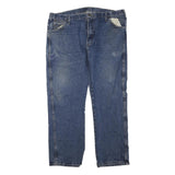 DICKIES Womens Regular Blue Denim Classic Fit Jeans W40 L30 Workwear Zip Closure