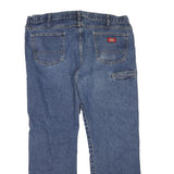 DICKIES Womens Regular Blue Denim Classic Fit Jeans W40 L30 Workwear Zip Closure
