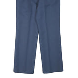 Mens Wool Blend Blue Regular Leg Trousers W30 L29 Zip Closure Classic Fit