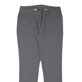 ADIDAS Womens Slim Grey Polyester Blend Zip Trousers W34 L30 Elegant Fit