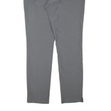 ADIDAS Womens Slim Grey Polyester Blend Zip Trousers W34 L30 Elegant Fit