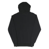 ELLESSE Womens Black Hoodie UK 10 Cotton Blend Pullover Hooded Sweatshirt