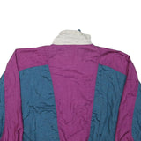 ATHLETIC WORKS Womens Purple & Blue Zip Front Nylon Jacket M Colourblock Casual
