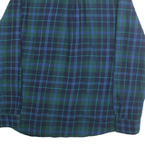 CHAPS Mens Green & Blue Check Shirt XL Classic Cotton Long Sleeve Casual