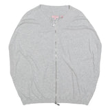 TED BAKER Womens Grey Plain Cotton Pullover Crew Neck Basic Knit Jumper S