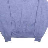 RUNNER Mens Blue V-Neck M Acrylic Pullover Sweatshirt Casual