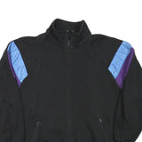 PLAYCREW Mens Black & Purple Jacket M Polyester Blend Colourblock Zip Track