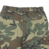 CATHEXIS Mens Camouflage Cargo Shorts Green M W32 Cotton Blend Casual