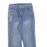 YAUNBANG Womens Blue Regular Straight Denim Light Wash Jeans W28 L24 Casual