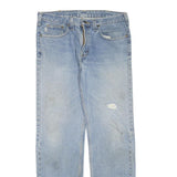 CARHARTT Mens Regular Fit Blue Denim Straight Leg Cotton Blend W34 L34 Zip Jeans