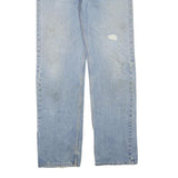 CARHARTT Mens Regular Fit Blue Denim Straight Leg Cotton Blend W34 L34 Zip Jeans