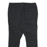 Mens Black Cotton Blend Regular Fit Drawstring Jogger Trousers W36 L30 Casual