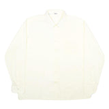 TOP SPORT Mens White 2XL Long Sleeve Cotton Blend Shirt Classic Fit Formal