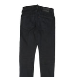 LEVI'S 519 Womens Slim Black Denim Jeans Cotton Blend Zip W26 L30 Skinny Fit