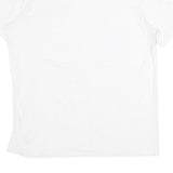 TOMMY HILFIGER Mens White L T-Shirt Short Sleeve Crew Neck Plain Cotton
