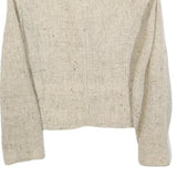 LA RIGI Womens Cream Wool Button Jacket M Woven Tailored Classic Stylish