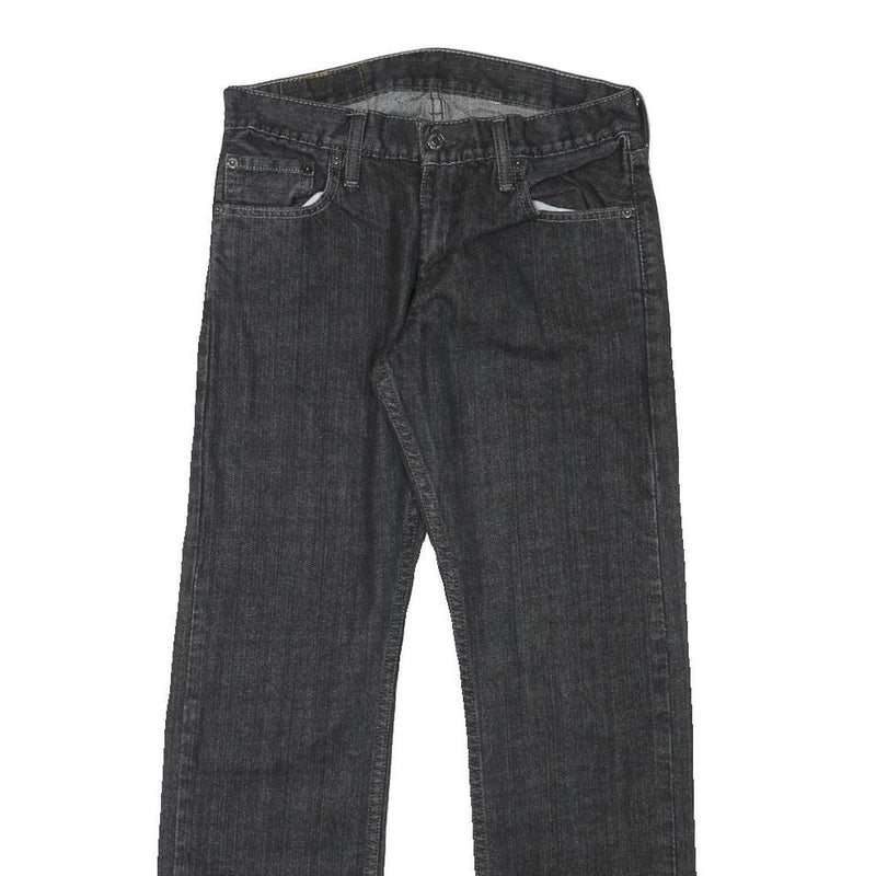 LEVI'S Mens Jeans Black Regular Straight Denim Raw W28 L29 Classic Cotton Blend